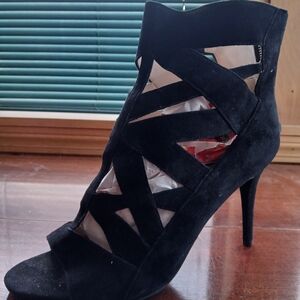 Nine West Black Strappy Heels